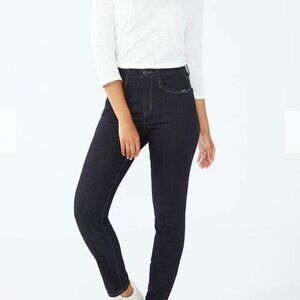 FDJ French Dressing Jeans Suzanne Slim Leg High -Rise Denim  Size 10 Dark Wash